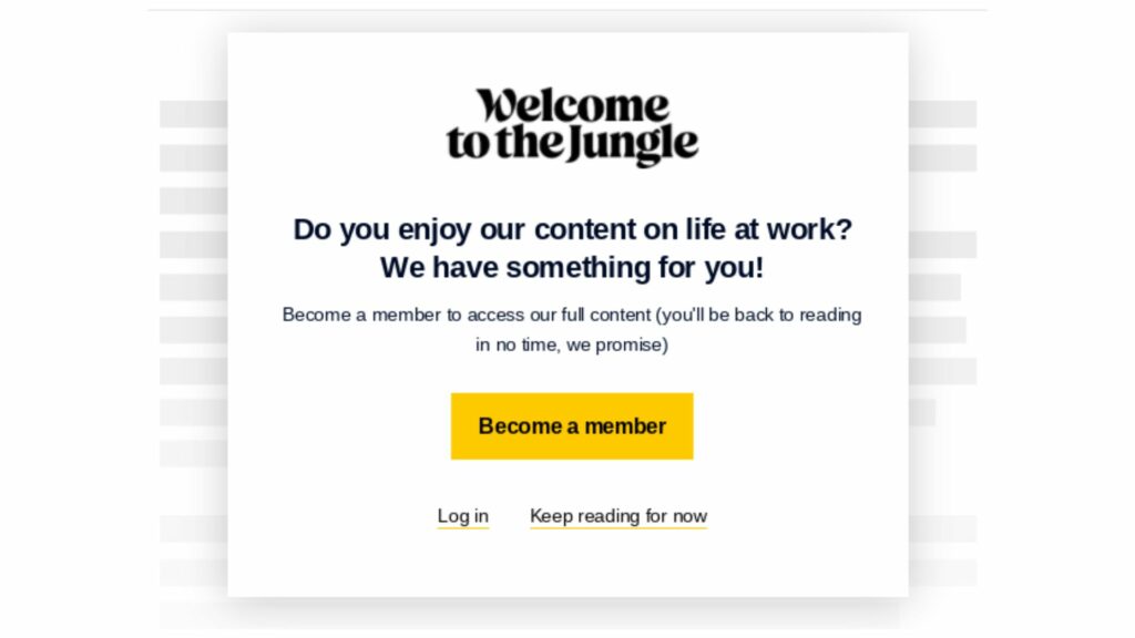 Welcome to the Jungle registration wall