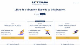 Le Figaro's Homepage
