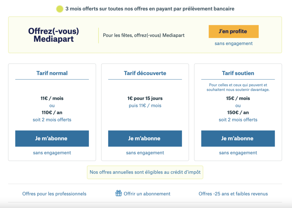 Mediapart subscription