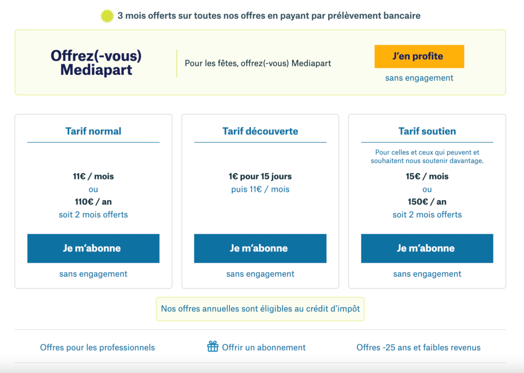 Mediapart subscription