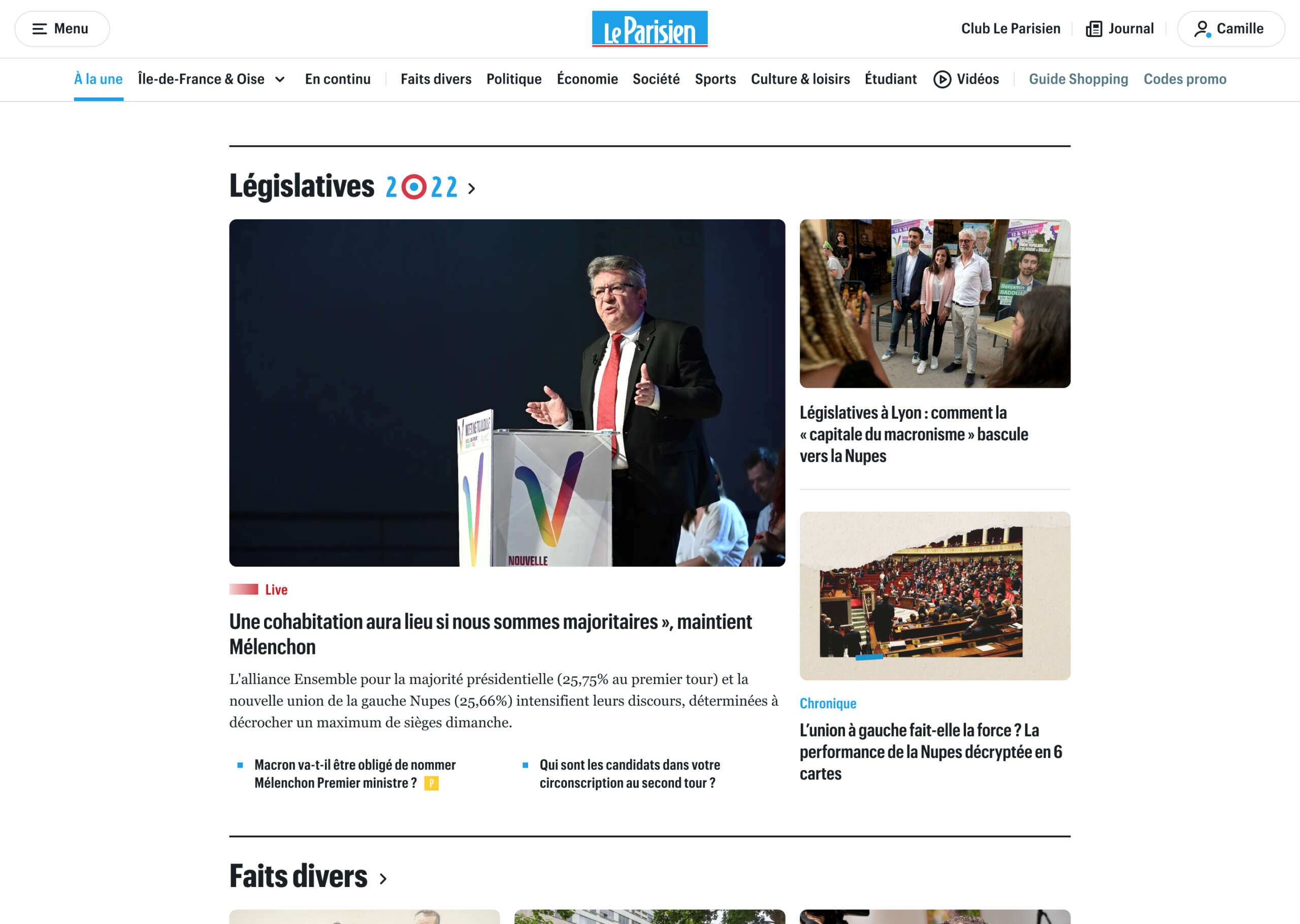 le parisien's homepage optimization