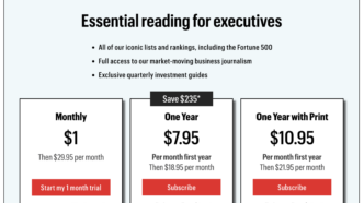 Fortune subscription