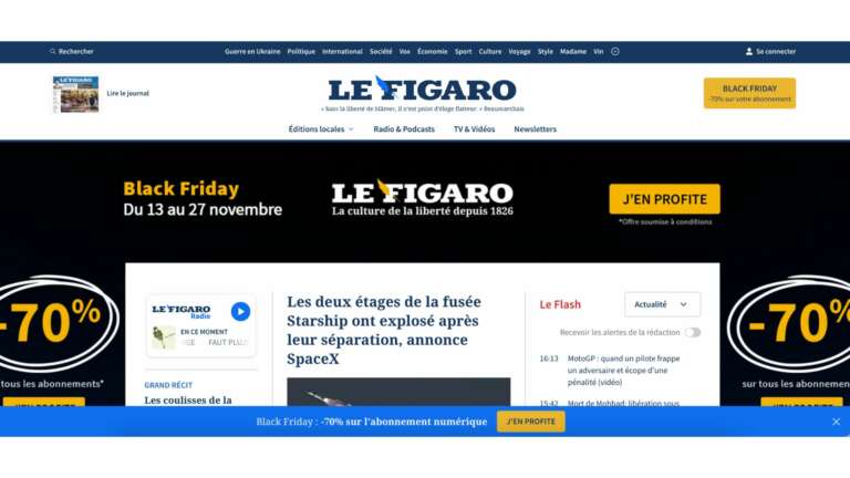 Le Figaro Black Friday paywall