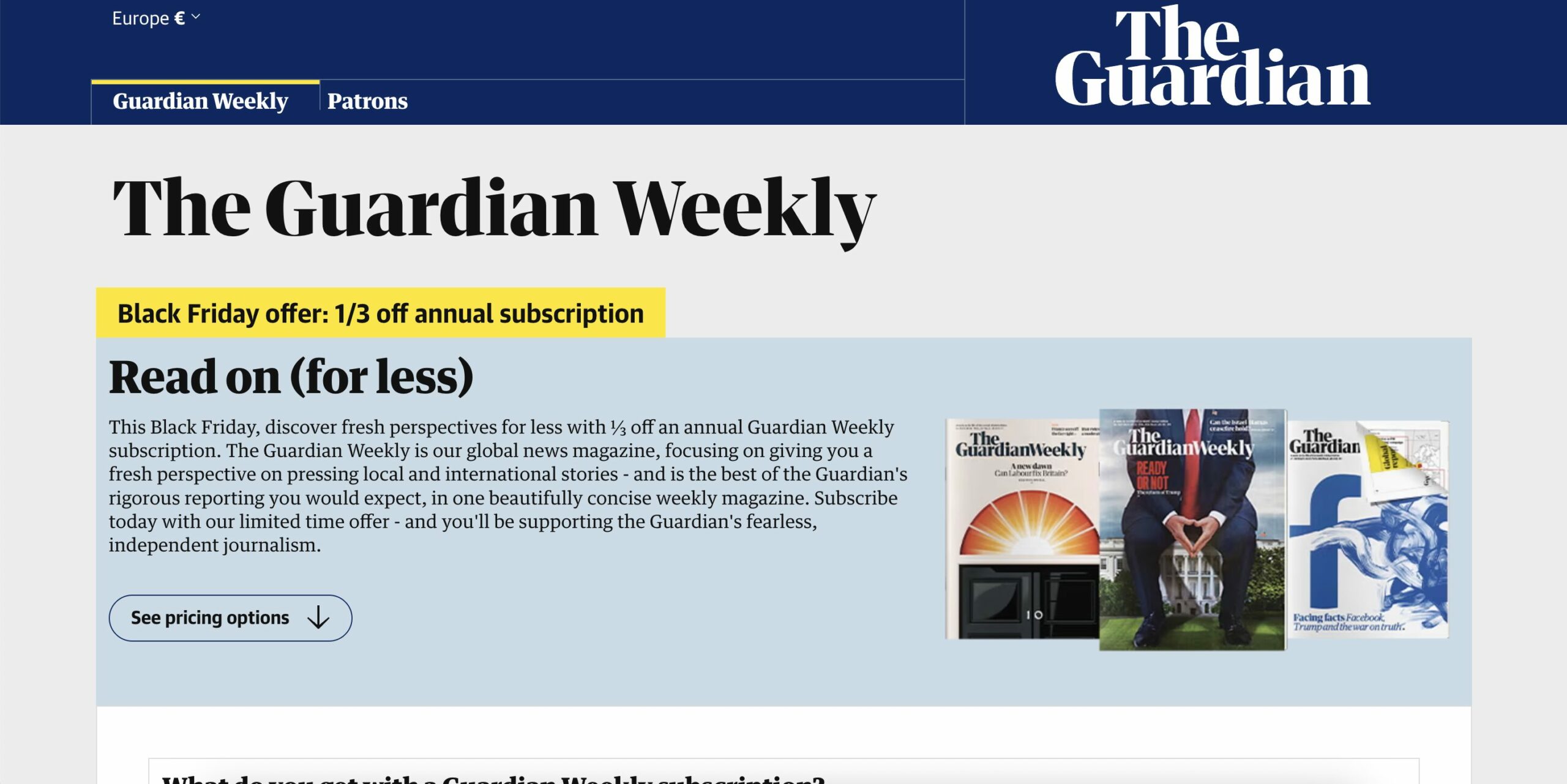 The Guardian Black Friday Offer 2025