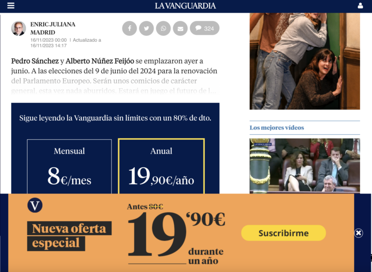 La Vanguardia subscription