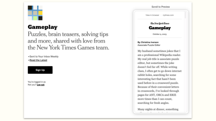 The New York Times Gameplay