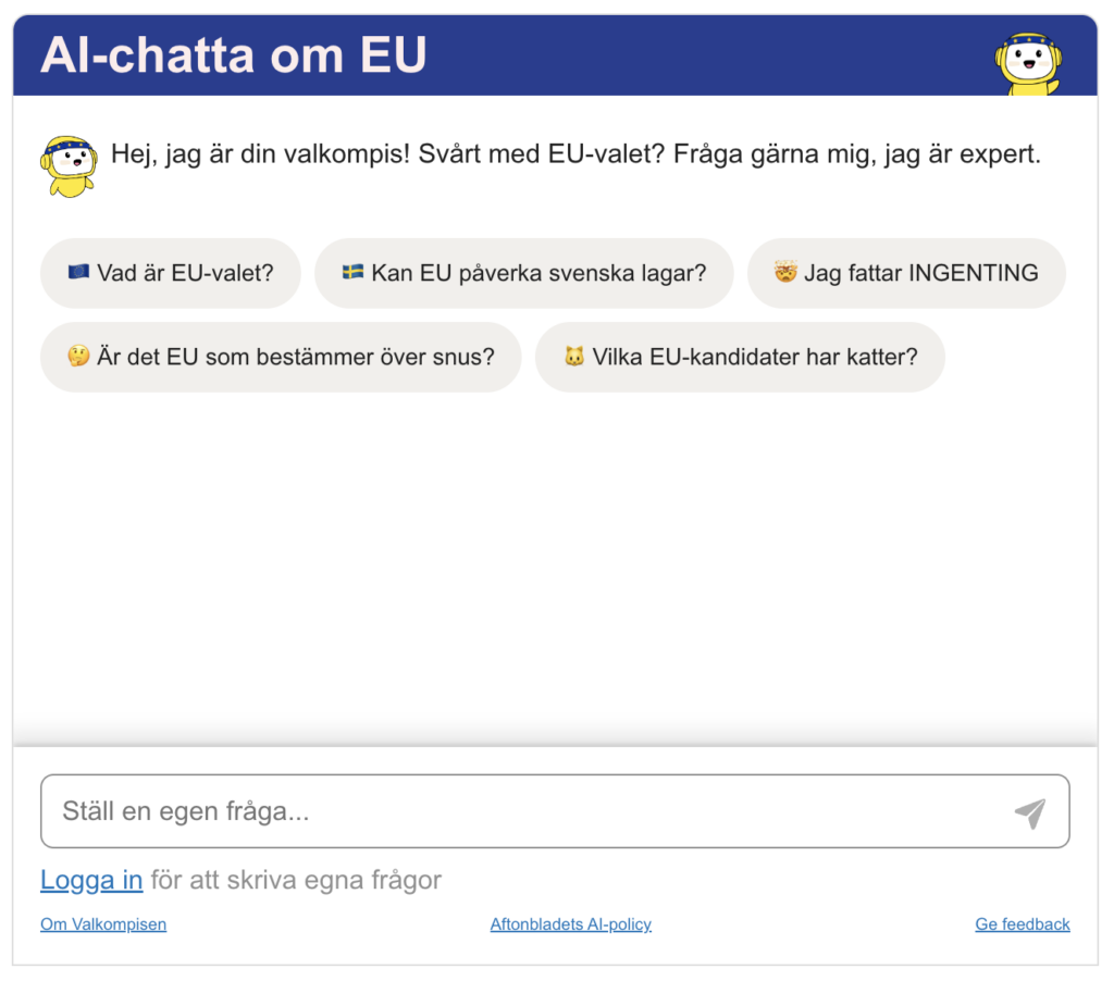 Aftonbladet EU election chatbot