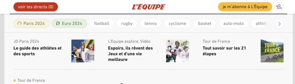 L'Équipe engages through the olympics and euro 2024