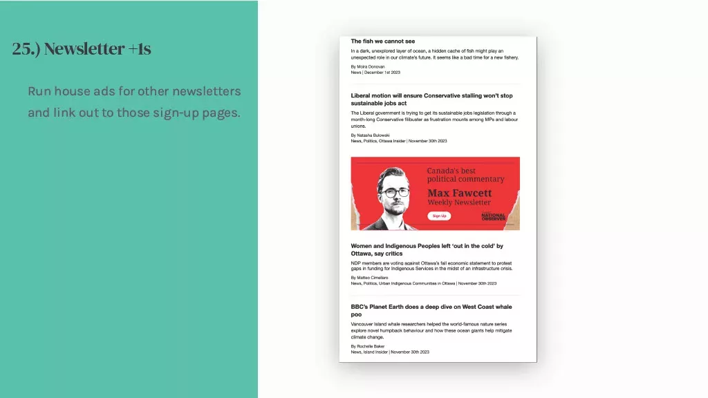 Sign up to more newsletters