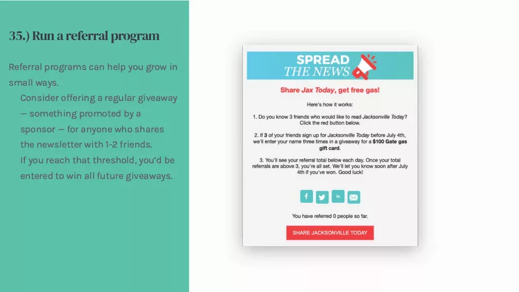 run a referral program