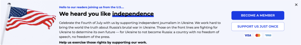 The Kyiv independent dynamic paywall with Poool