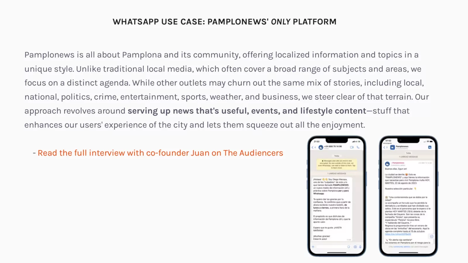 WhatsApp community building Pamplonews