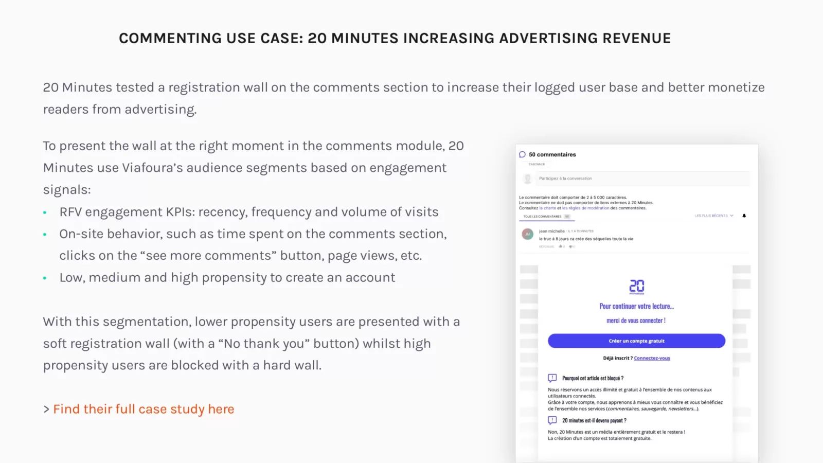 Commenting use case with 20 minutes