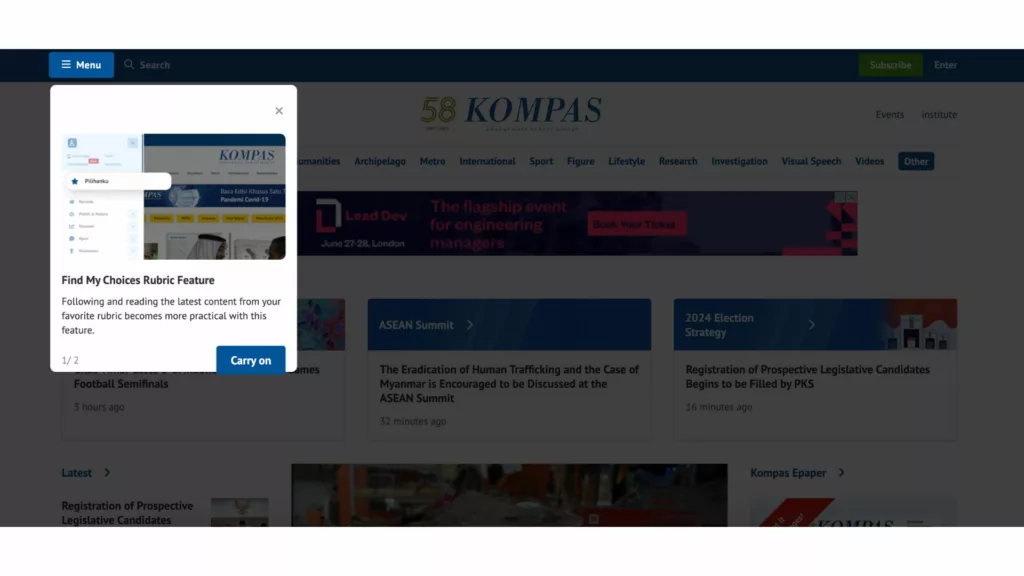 Kompas Media onboarding on site