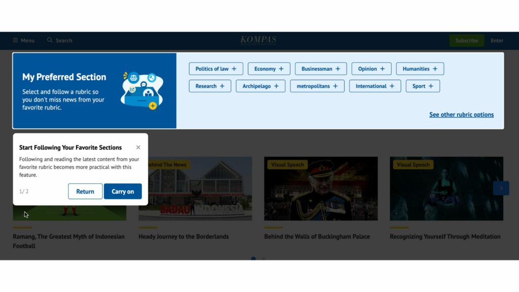 Kompas Media onboarding on site
