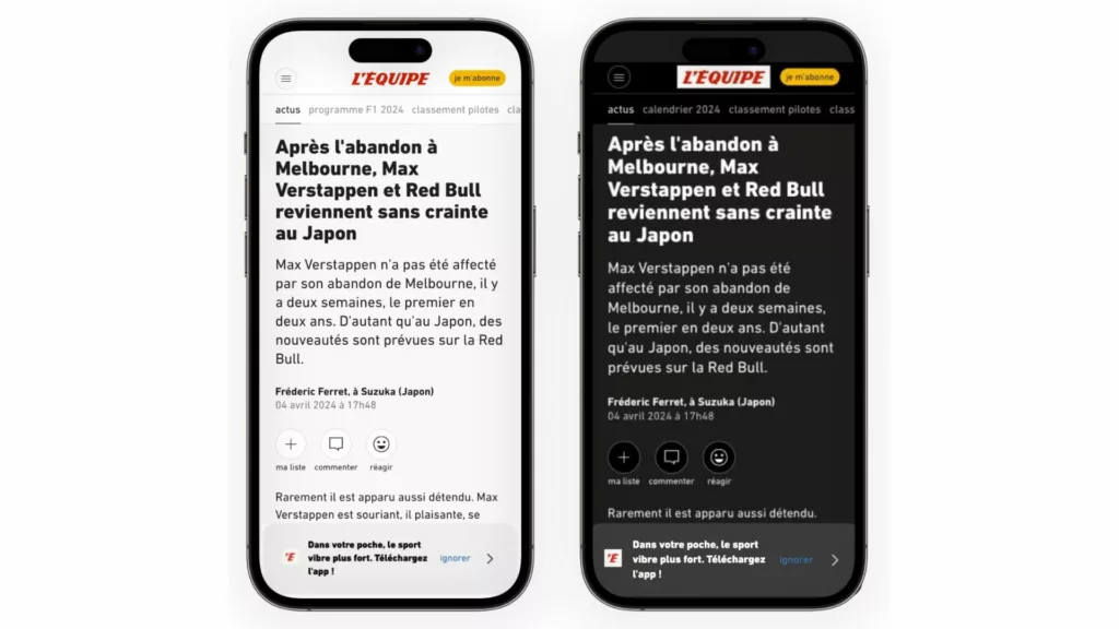 L'Équipe onboarding app download