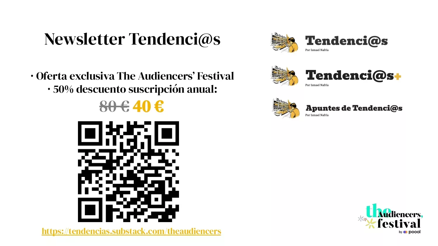 The Audiencers' Festival clarin el registro de usarios