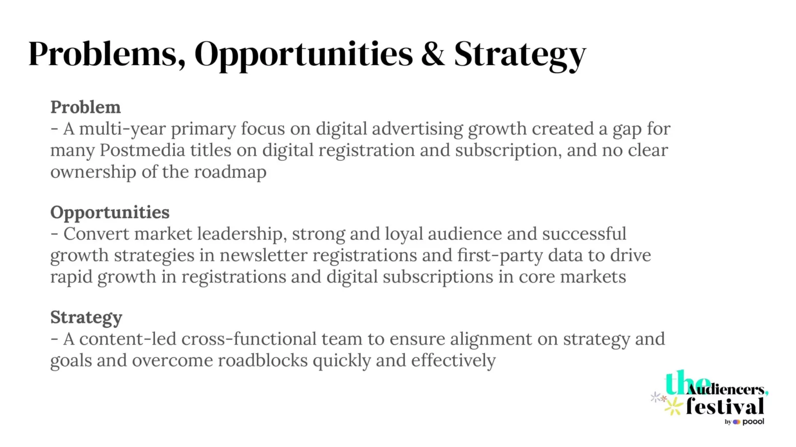 Digital Subscription Alignment by Cross functional teams Post Media