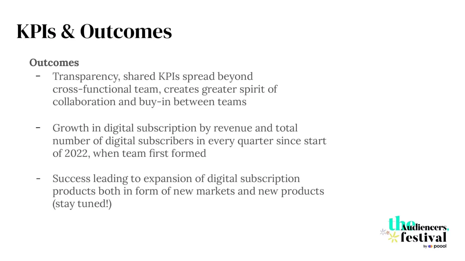 Digital Subscription Alignment by Cross functional teams Post Media