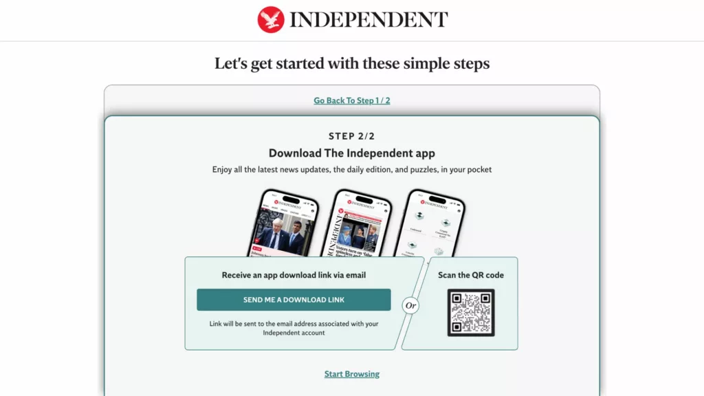 The Independent onboarding app download