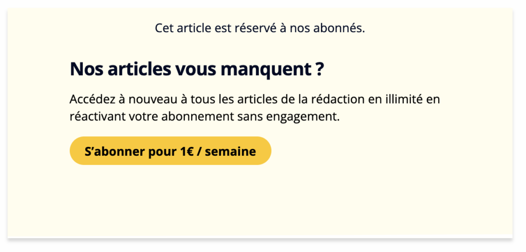 Journal du dimanche dynamic paywall with Poool