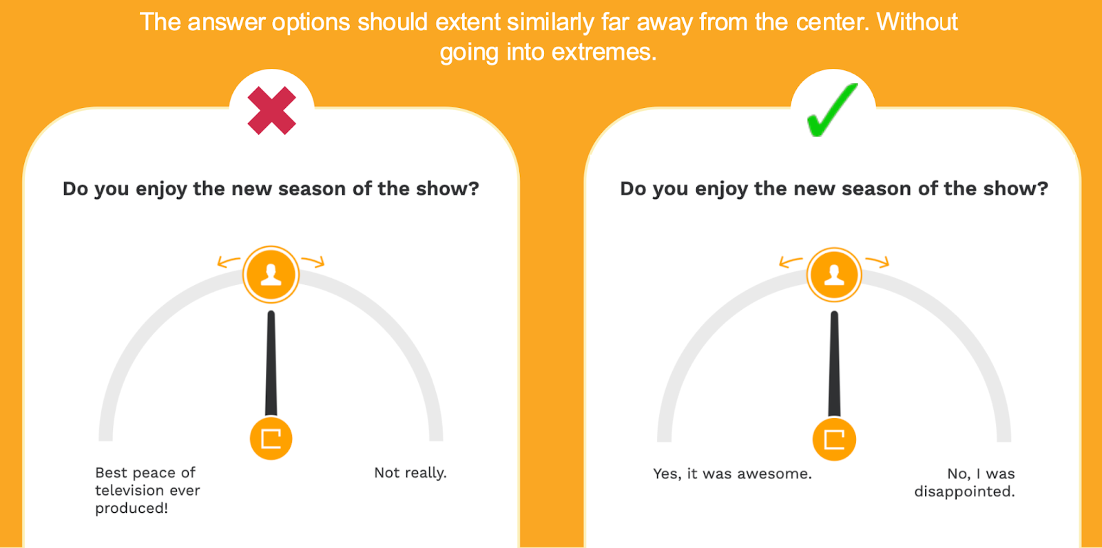 Represent opposing views in poll anwers