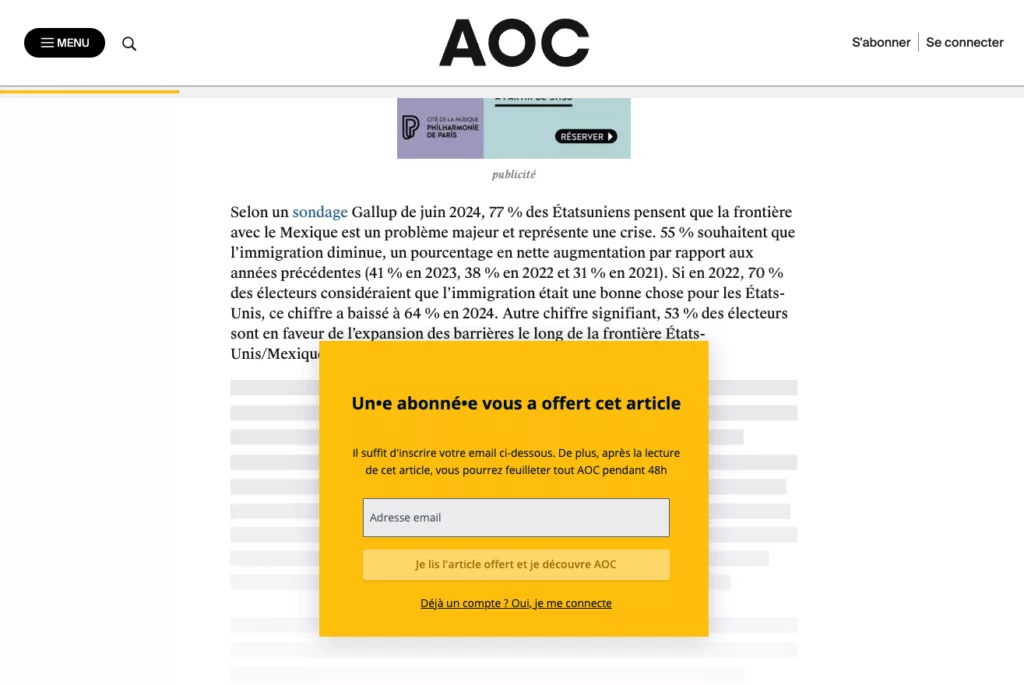 AOC paywall