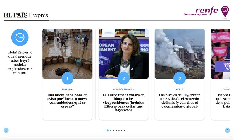 El Pais expres news format