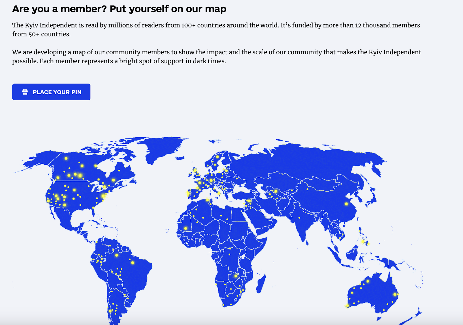 The Kyiv Independent member map