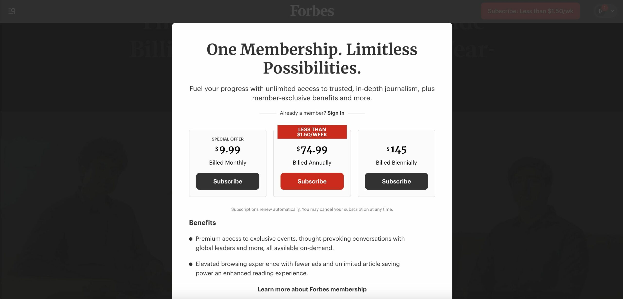 Forbes paywall