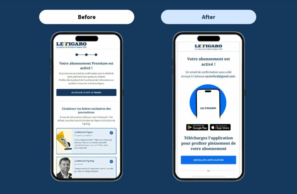 Le Figaro halves the time to take out a subscription