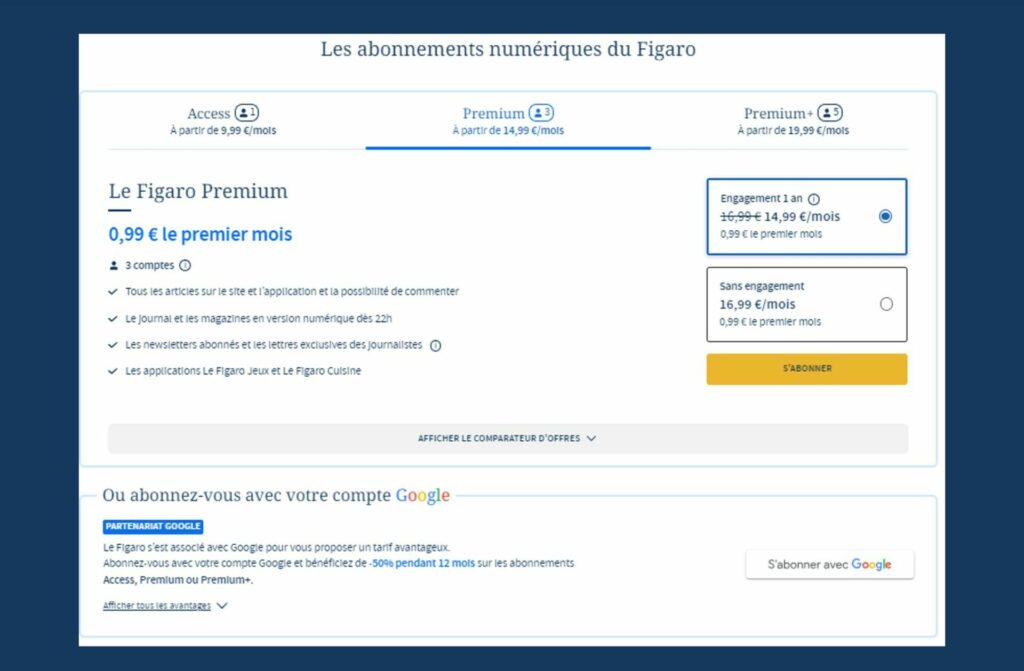 Le Figaro halves the time to take out a subscription