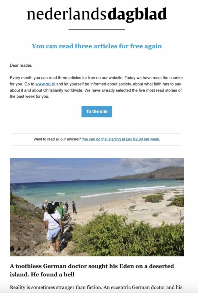 nederlandsdagblad email for registered users