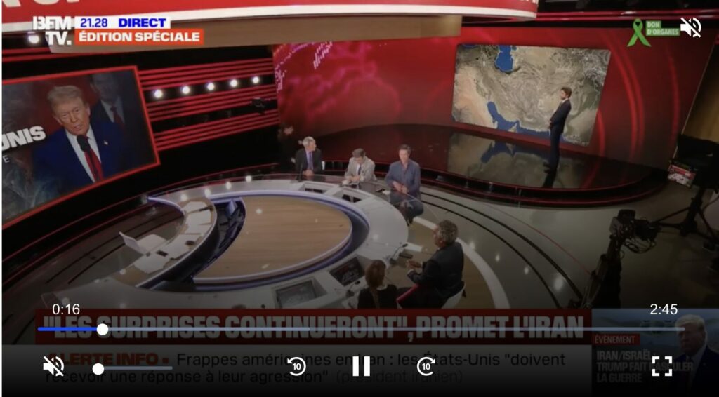 Le player horizontal de BFM