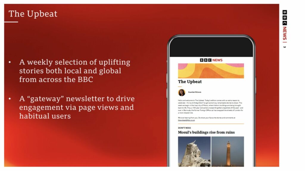 BBC upbeat newsletter