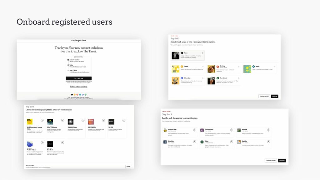 Onboard registered users