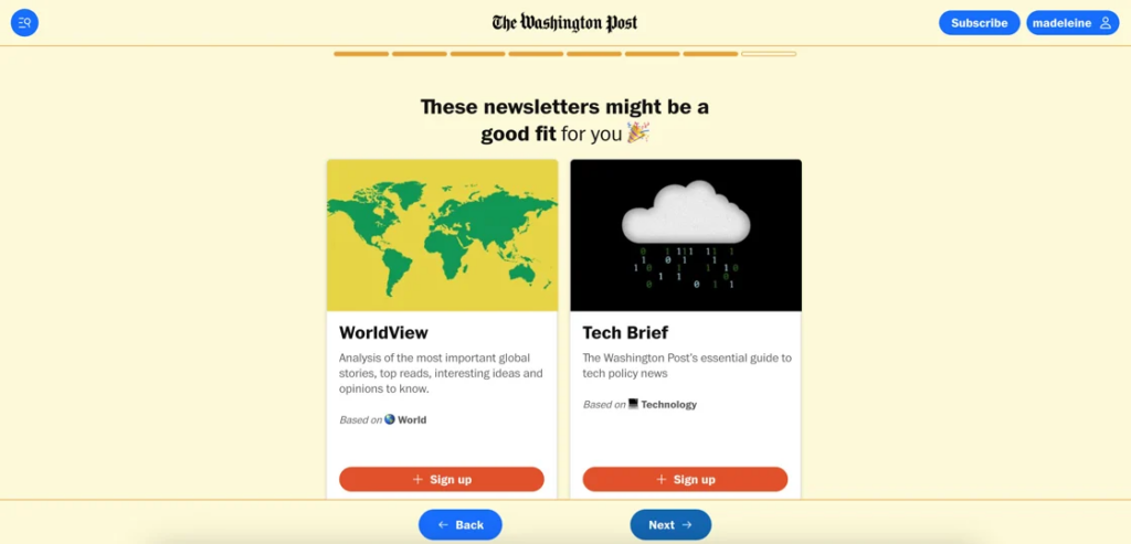 The Washington Post newsletter quiz