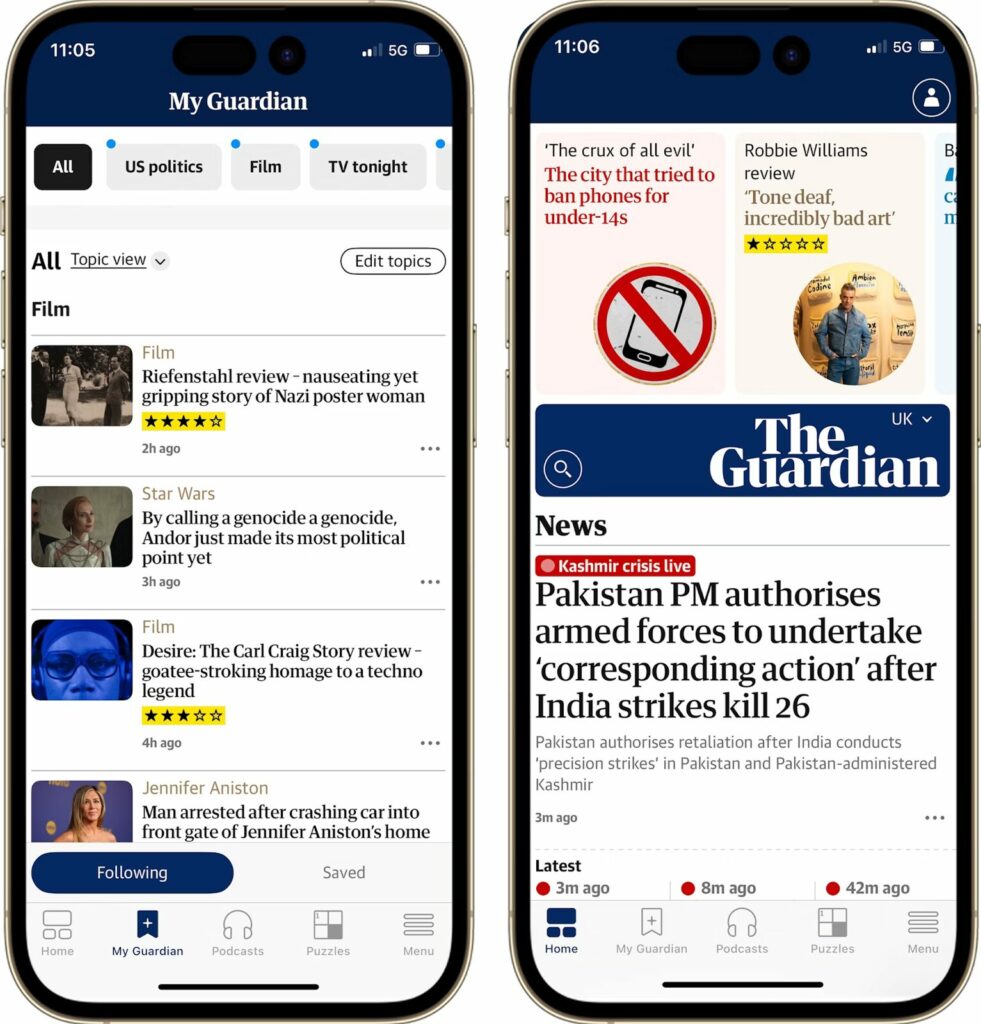 Discovery & Personalisation on The Guardian app