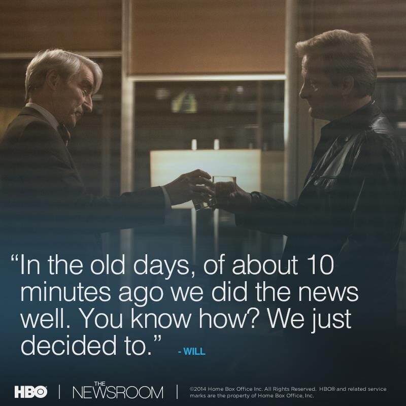 IN the old days, of about 10 minutes ago we did the news well. You know how? We just decided to.