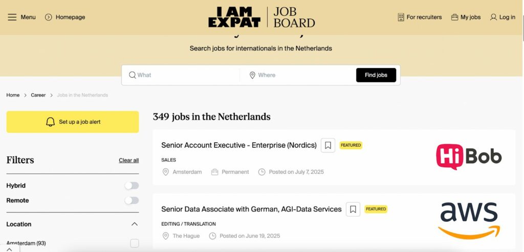 IAMExpat job board
