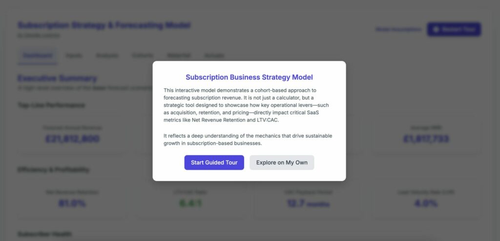 Subscription business strategy model