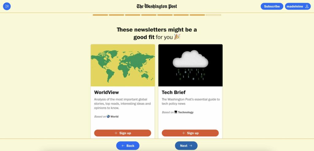 The Washington Post newsletter quiz