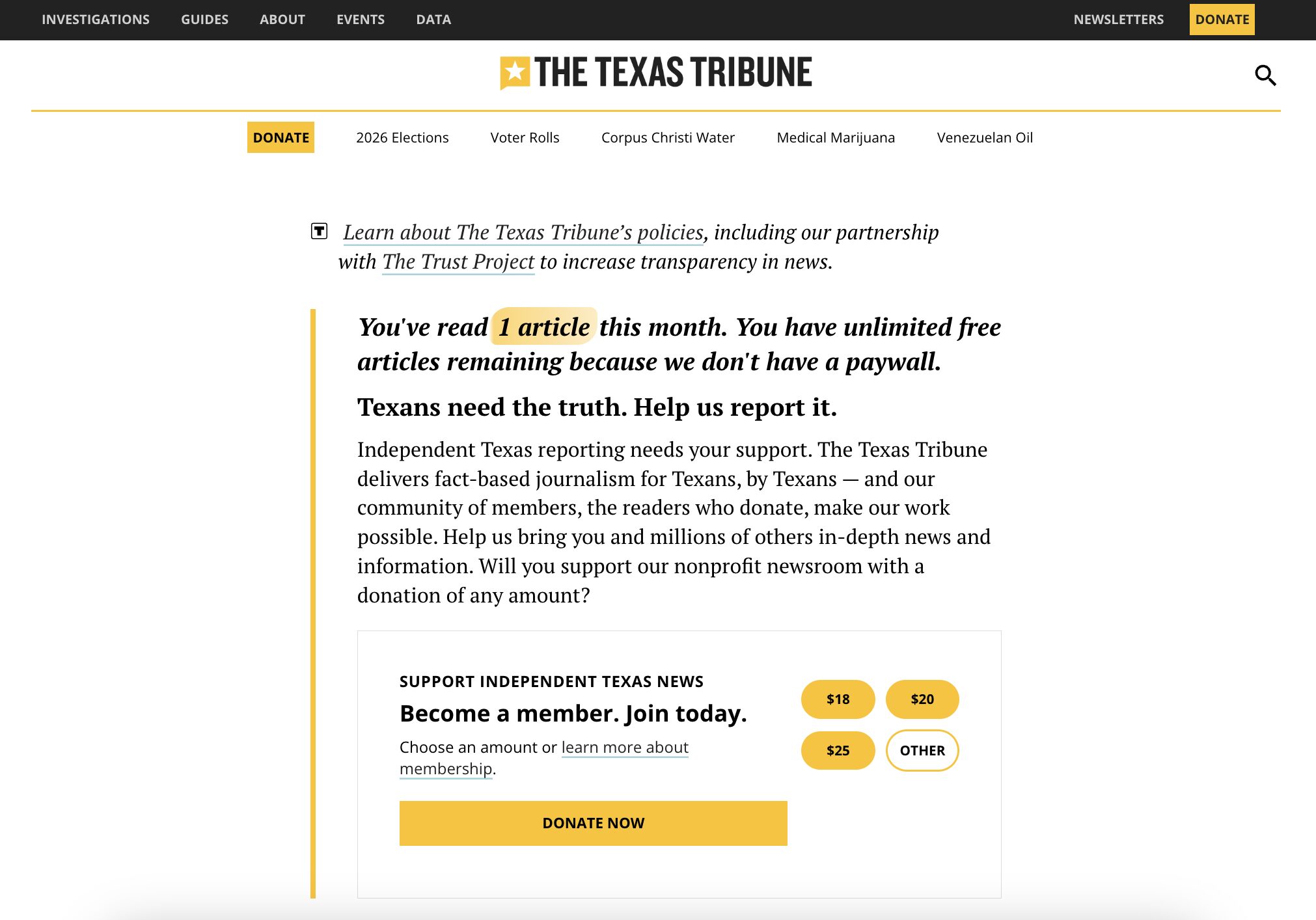 The Texas Tribune