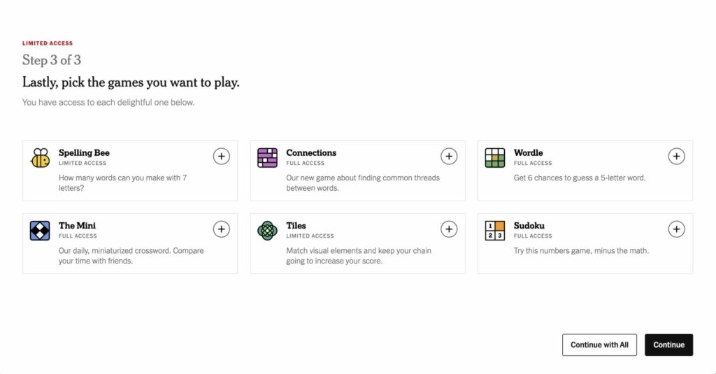 The New York Times onboarding