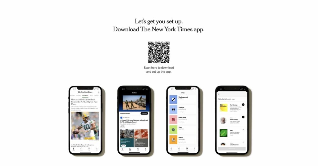 The New York Times onboarding