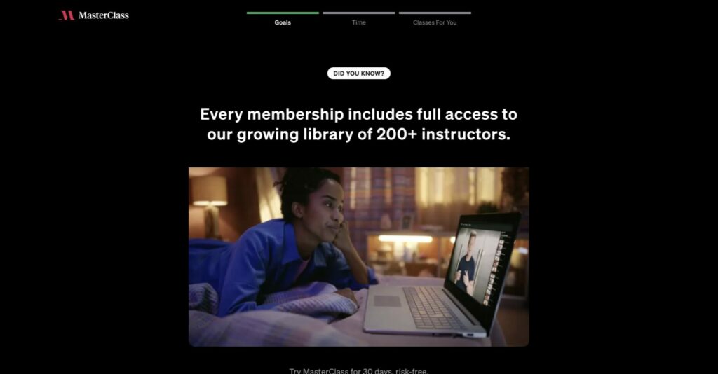 Masterclass onboarding