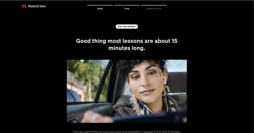 Masterclass onboarding
