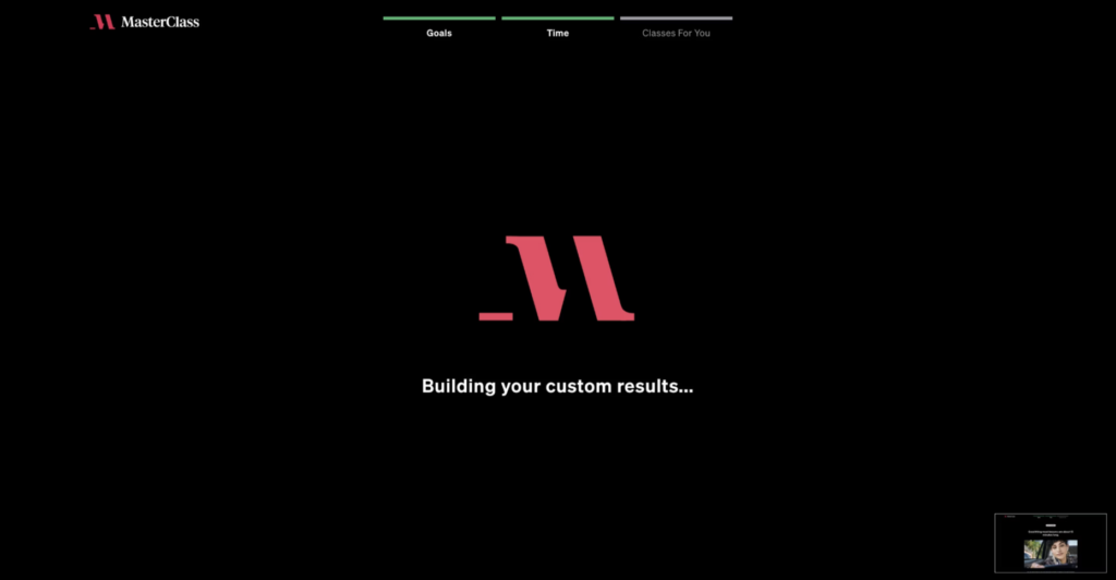 Masterclass onboarding