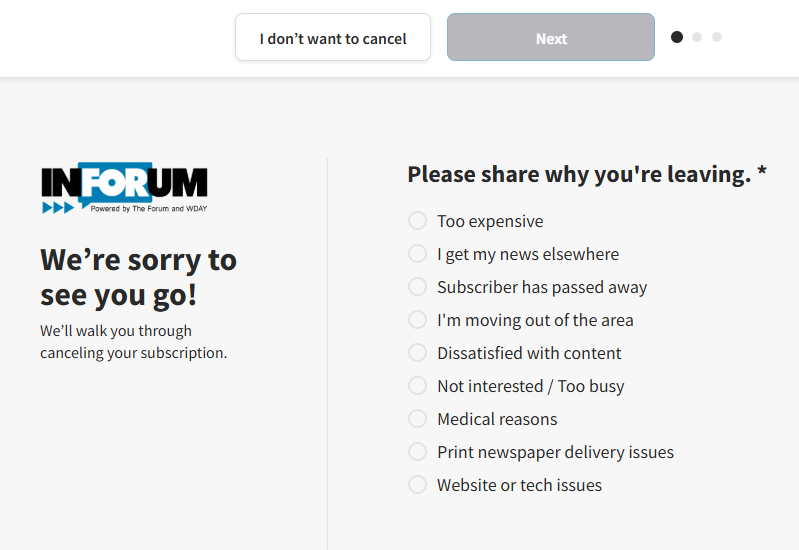 cancellation journey