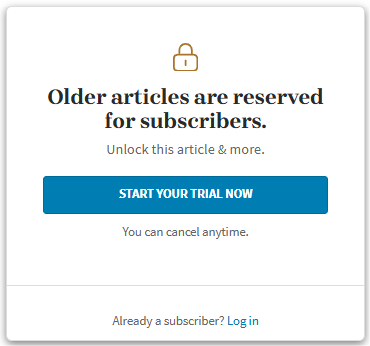 archived content behind a paywall